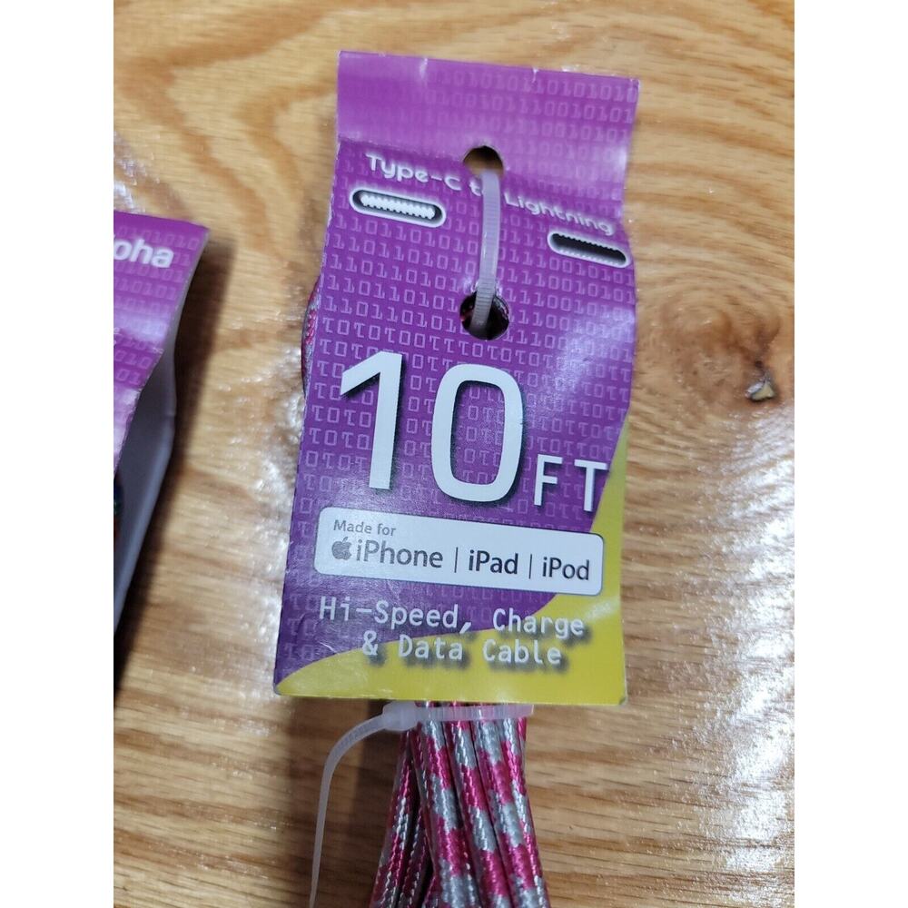 10' Foot USB C Cable To Lightening Charging Sync Charger Cord IPHONE A09